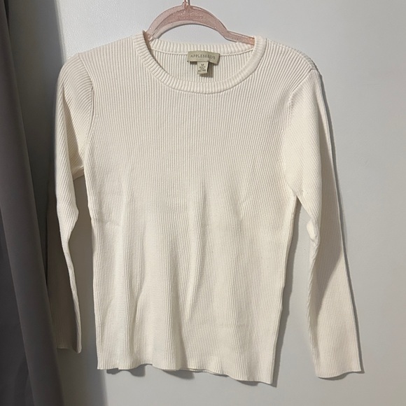 Appleseed's Cream Crew Neck Sweater - Picture 1 of 3